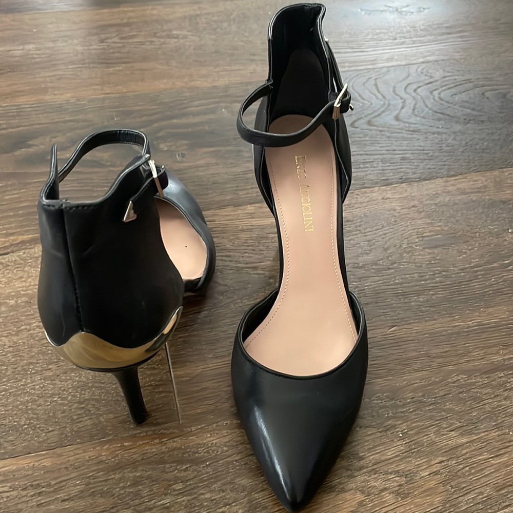 Enzo Angiolini black heel - metal ankle detail